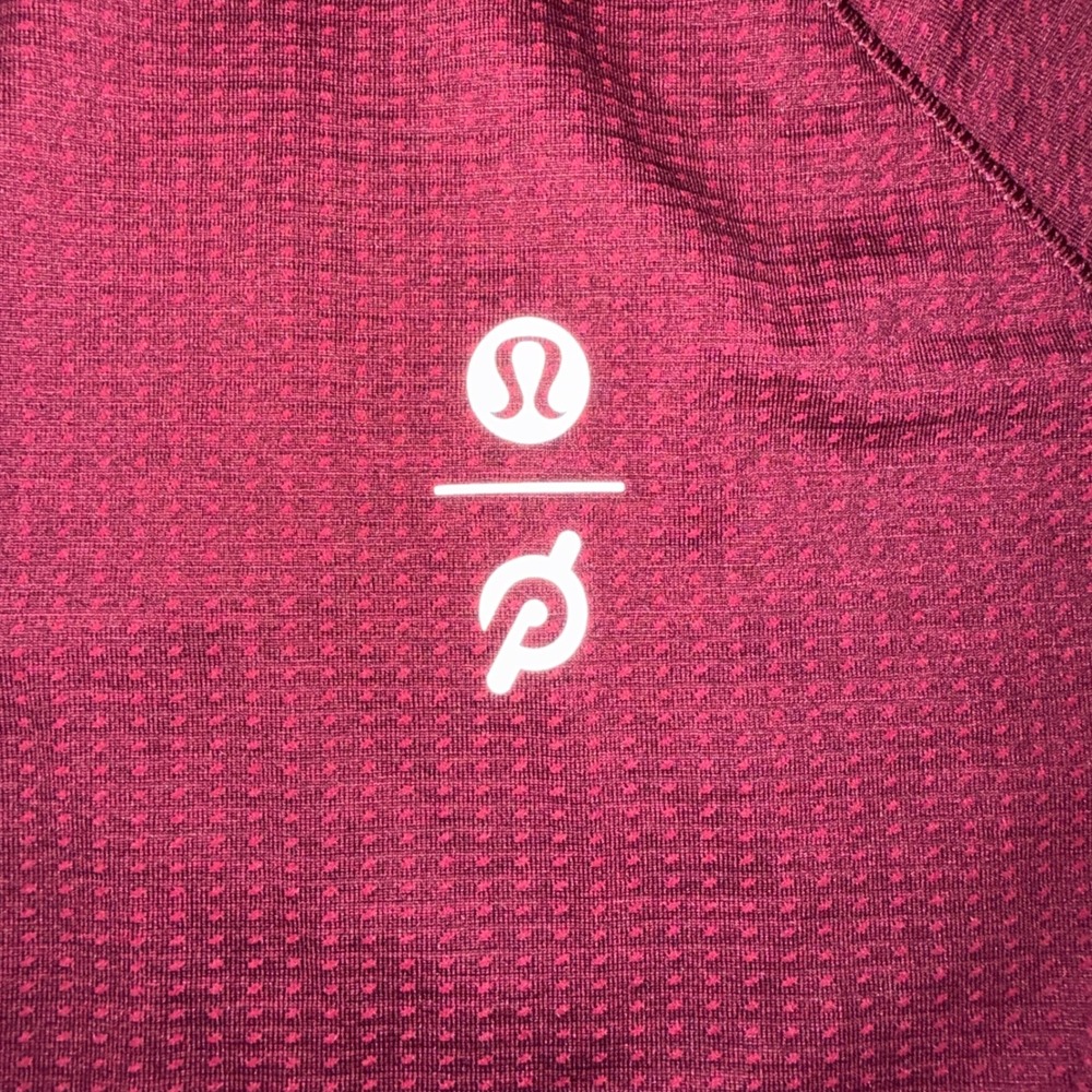 Peloton x Lululemon Metal Vent Tech Long sleeve Shirt Athletic‎ Top Burgundy XXL